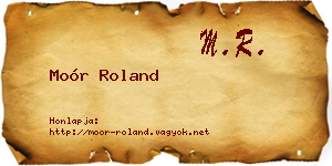 Moór Roland névjegykártya