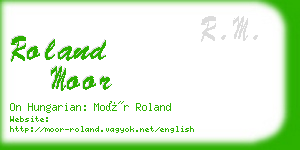 roland moor business card